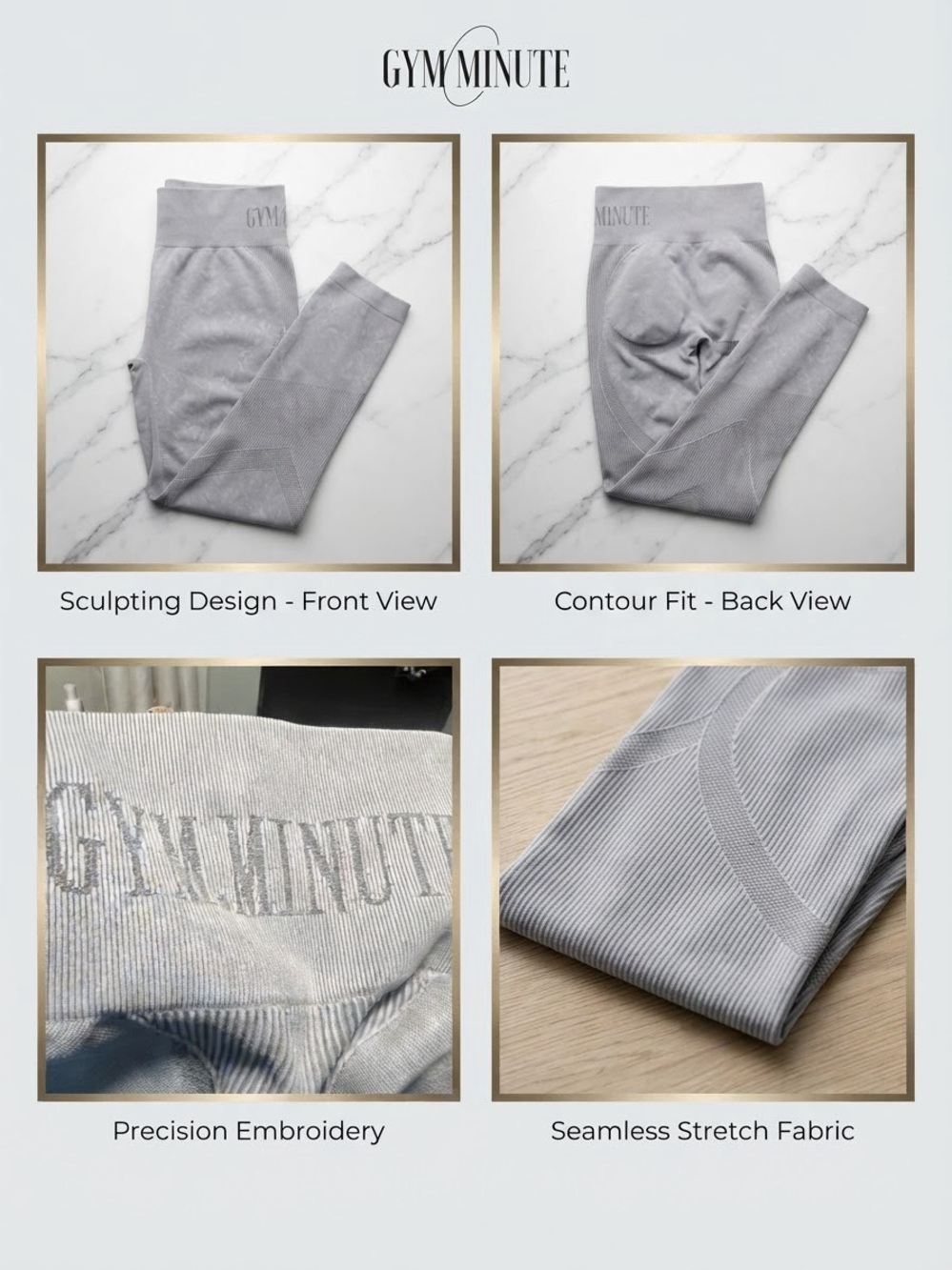 Women’s Sculpting Light Gray Seamless Leggings